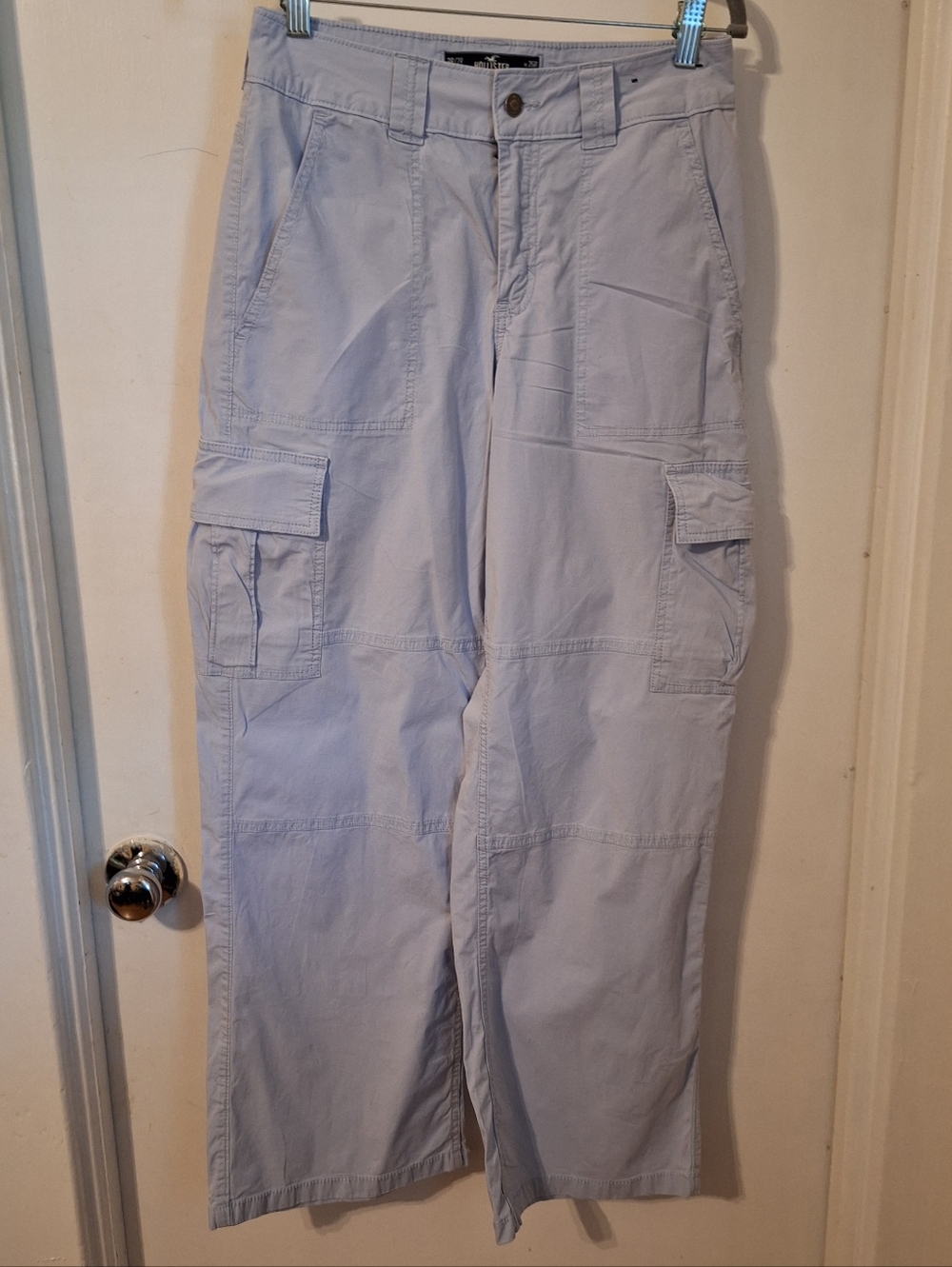 Hollister Light Blue Cargo Pants . W 26R High Rise